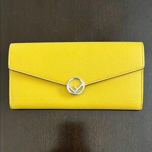 FENDI Yellow Leather Wallet